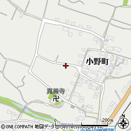 三重県亀山市小野町周辺の地図