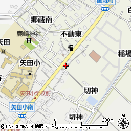 愛知県西尾市国森町不動東73周辺の地図