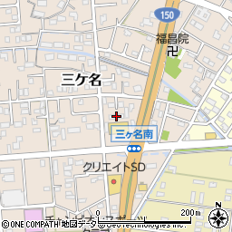 静岡県焼津市三ケ名381周辺の地図
