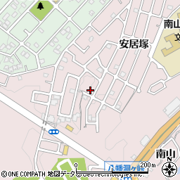 京都府八幡市八幡安居塚周辺の地図