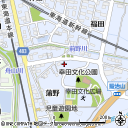愛知県額田郡幸田町芦谷鍛治山周辺の地図