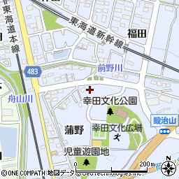 愛知県幸田町（額田郡）芦谷（鍛治山）周辺の地図