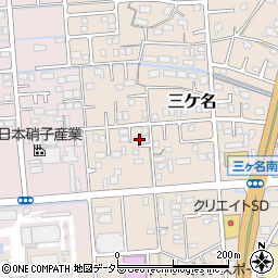 静岡県焼津市三ケ名360周辺の地図