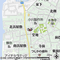愛知県西尾市楠村町寺下周辺の地図