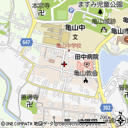 三重県亀山市西丸町周辺の地図