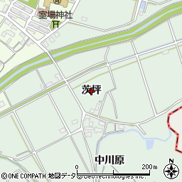愛知県西尾市平原町（茨坪）周辺の地図
