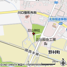 忍山神社周辺の地図
