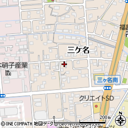 静岡県焼津市三ケ名365-8周辺の地図