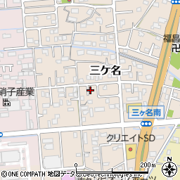 静岡県焼津市三ケ名366-3周辺の地図