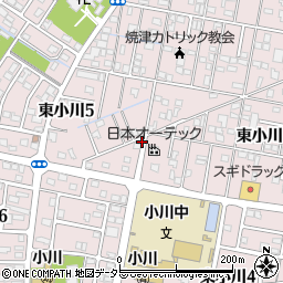 静岡県焼津市東小川周辺の地図