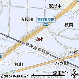 愛知県額田郡幸田町芦谷坂下周辺の地図