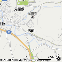 愛知県額田郡幸田町須美洗前周辺の地図