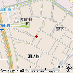 愛知県常滑市苅屋森下117周辺の地図