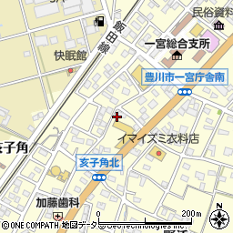 愛知県豊川市一宮町（栄）周辺の地図