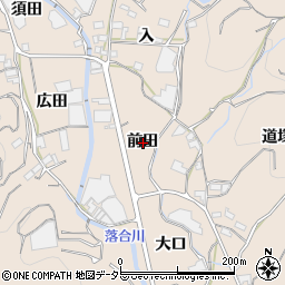 愛知県蒲郡市坂本町前田周辺の地図