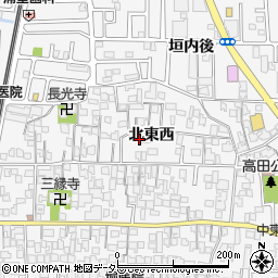 京都府城陽市寺田北東西周辺の地図