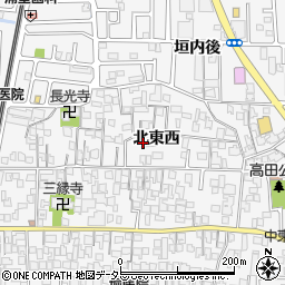 京都府城陽市寺田（北東西）周辺の地図