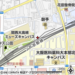 大阪府高槻市古曽部町2丁目7周辺の地図