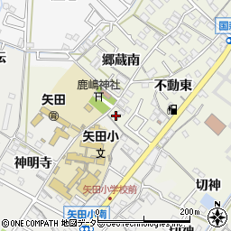 愛知県西尾市国森町不動東1-9周辺の地図