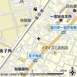 愛知県豊川市一宮町栄195周辺の地図
