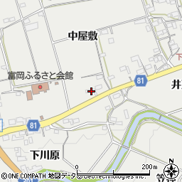 愛知県新城市富岡中屋敷22周辺の地図
