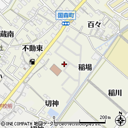 愛知県西尾市国森町周辺の地図