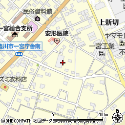 愛知県豊川市一宮町上新切周辺の地図