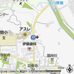 三重県亀山市関町木崎725周辺の地図