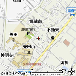 愛知県西尾市国森町不動東1-6周辺の地図
