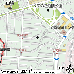 京都府八幡市男山竹園周辺の地図