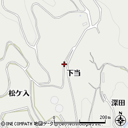 愛知県豊川市千両町下当周辺の地図