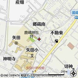 愛知県西尾市国森町不動東1-7周辺の地図