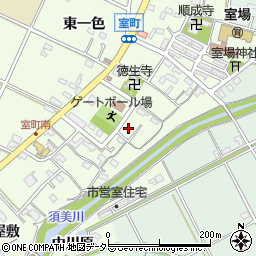 愛知県西尾市室町中屋敷周辺の地図