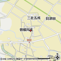 愛知県新城市中宇利曽根川北周辺の地図