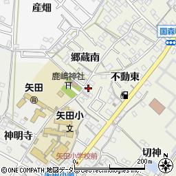 愛知県西尾市国森町不動東1-8周辺の地図