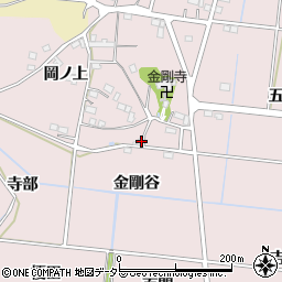 愛知県豊川市西原町金剛谷周辺の地図