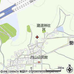 兵庫県たつの市誉田町内山周辺の地図