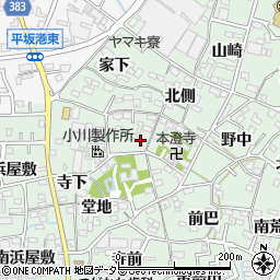 愛知県西尾市楠村町南側周辺の地図