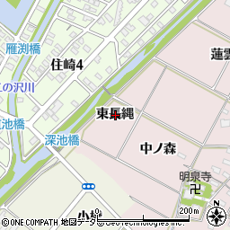愛知県西尾市矢曽根町東長縄周辺の地図