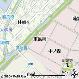 愛知県西尾市矢曽根町（東長縄）周辺の地図