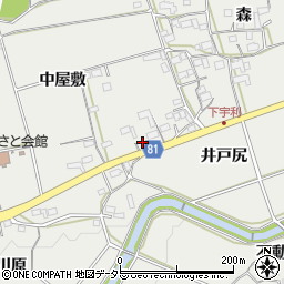 愛知県新城市富岡中屋敷70周辺の地図
