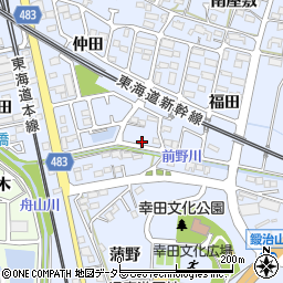 愛知県額田郡幸田町芦谷福田137周辺の地図