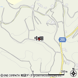 岡山県赤磐市中畑周辺の地図
