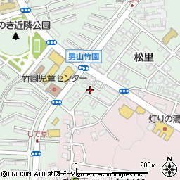 京都府八幡市男山松里13周辺の地図