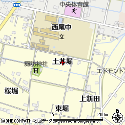 愛知県西尾市今川町土井堀周辺の地図