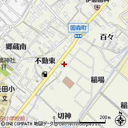 愛知県西尾市国森町不動東88周辺の地図