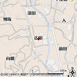 愛知県蒲郡市坂本町広田周辺の地図