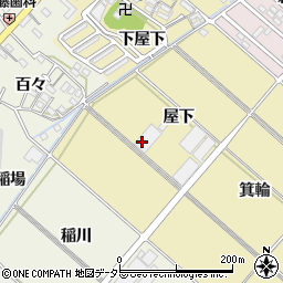 愛知県西尾市新在家町周辺の地図