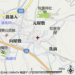 愛知県額田郡幸田町須美元屋敷29周辺の地図