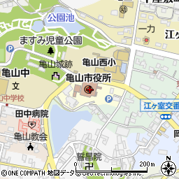 三重県亀山市周辺の地図